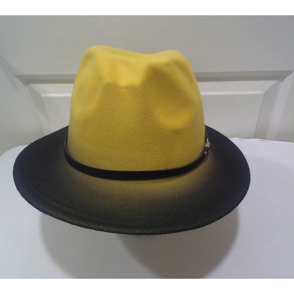 Adjustable Gradient Style Fedora Hat In Yellow - Picture 2 of 7